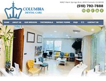 Tablet Screenshot of columbia-dentalcare.com